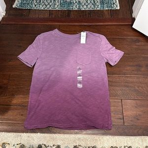 NWT Gap organic cotton pocket in tee in ombré Purple size 10